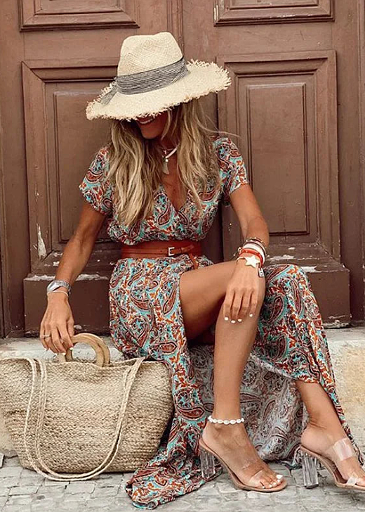 Blush&Bloom | Elegant Bohemian Maxi Dress